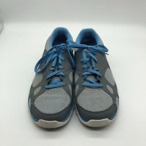 Nike Women's Flex Run Gray Pink Sky Blue Running Shoes Model 512108-012 size 10.
